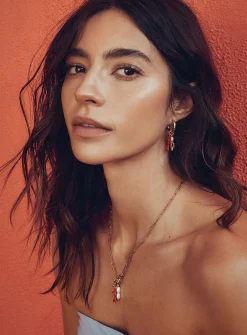 Ocean-charm hoops