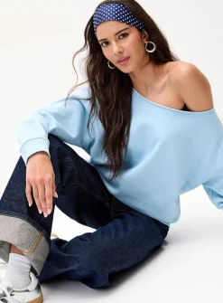Off-the-shoulder sweater