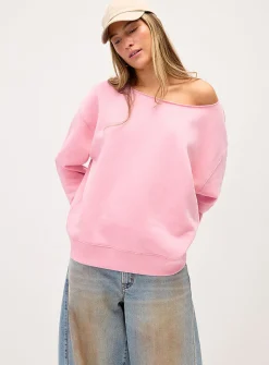 Off-the-shoulder sweater