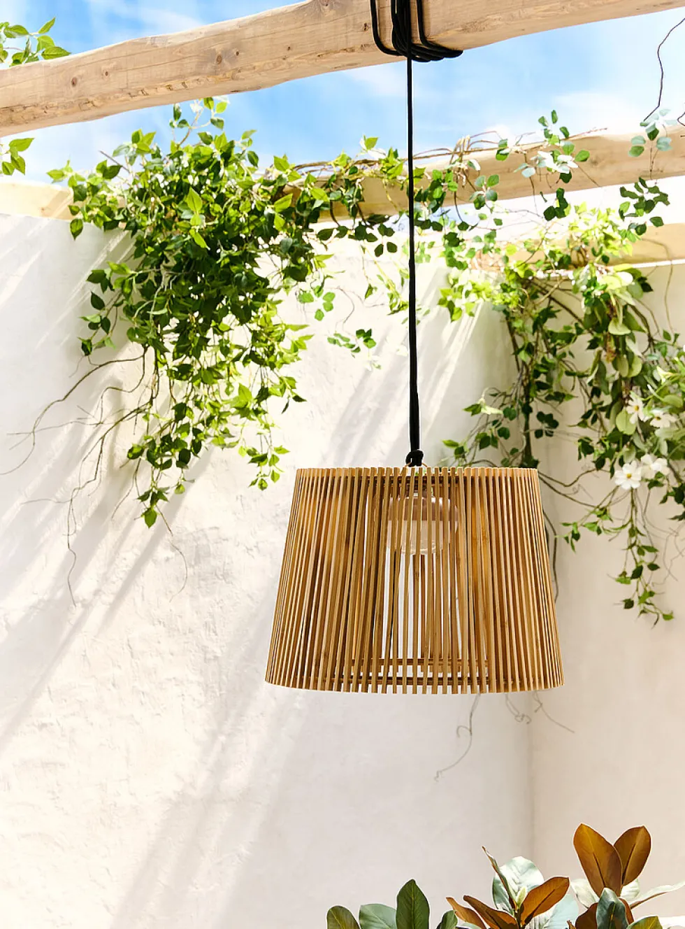 Okinawa bamboo hanging lamp