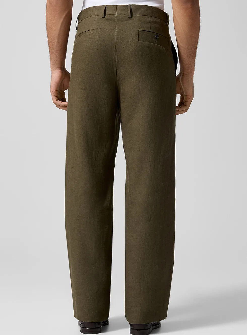 Olive pure linen pant