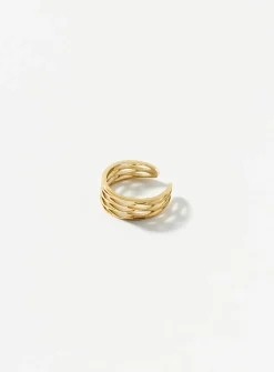 Openwork diamond ear cuff