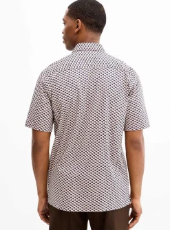 Optical geo stretch shirt