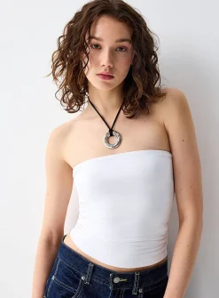 Organic cotton double-layer tube top