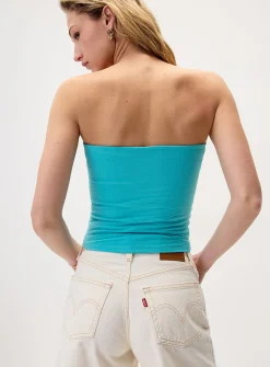 Organic cotton double-layer tube top