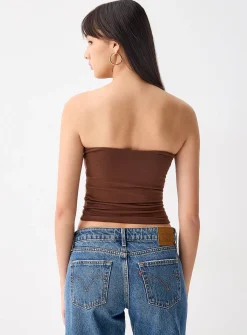 Organic cotton double-layer tube top