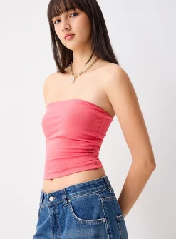 Organic cotton double-layer tube top