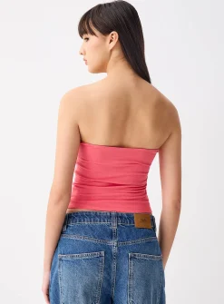 Organic cotton double-layer tube top