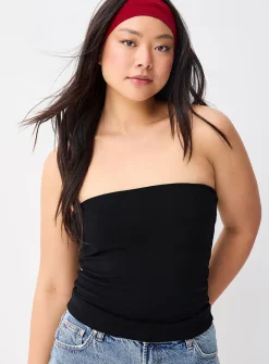 Organic cotton double-layer tube top