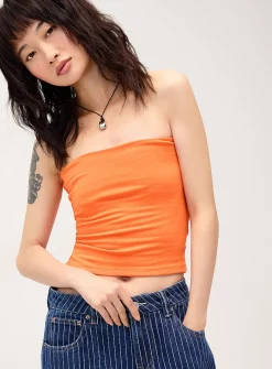 Organic cotton double-layer tube top