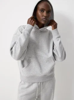 Organic cotton fleece jersey hoodie