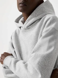 Organic cotton fleece jersey hoodie