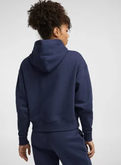 Organic cotton fleece jersey hoodie