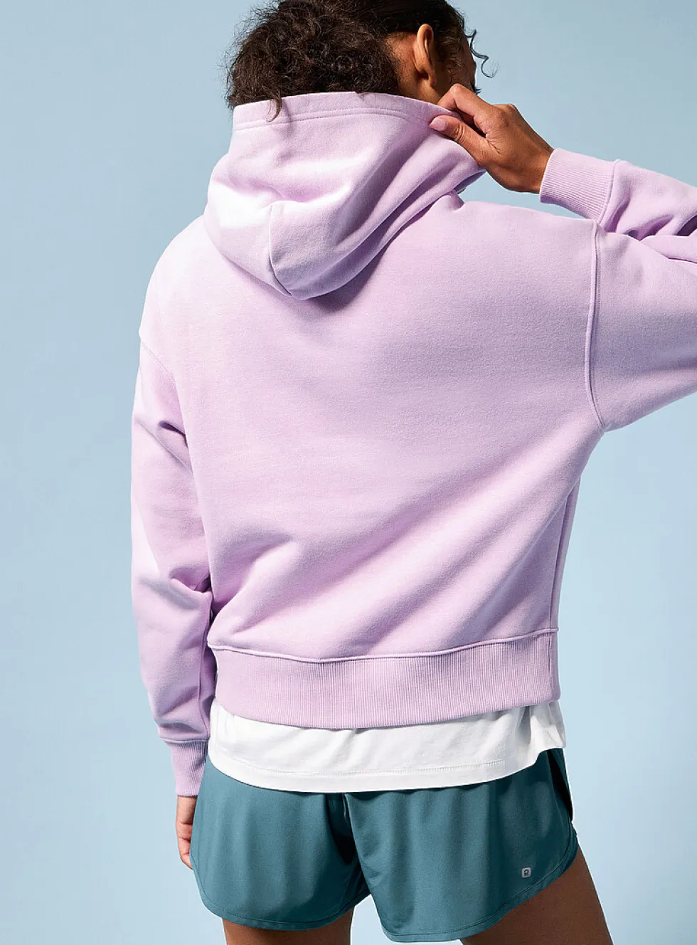 Organic cotton fleece jersey hoodie