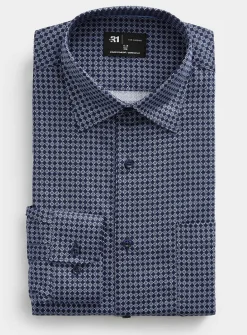 Organic cotton floral geometry shirt