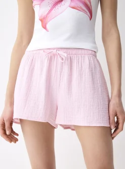 Organic cotton gauze mini short