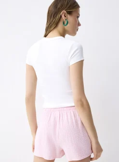Organic cotton gauze mini short
