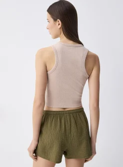 Organic cotton gauze mini short