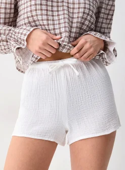 Organic cotton gauze mini short