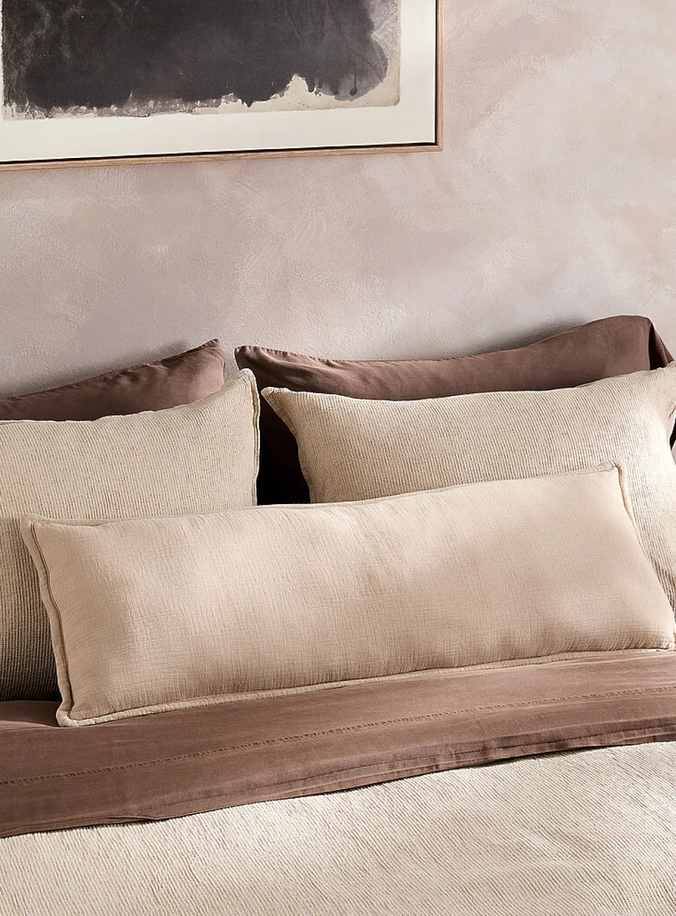 Organic cotton gauze removable-cover cushion