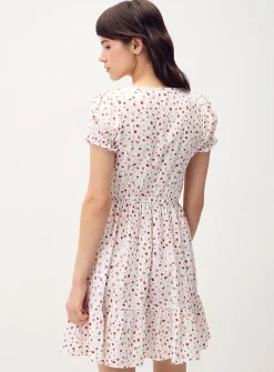 Organic cotton gauze tiered dress
