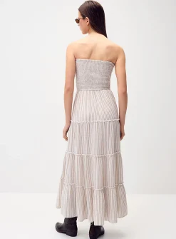 Organic cotton gauze tiered tube dress