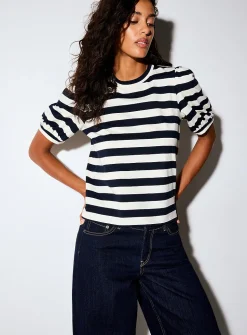 Organic cotton puff-sleeve T-shirt