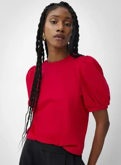 Organic cotton puff-sleeve T-shirt