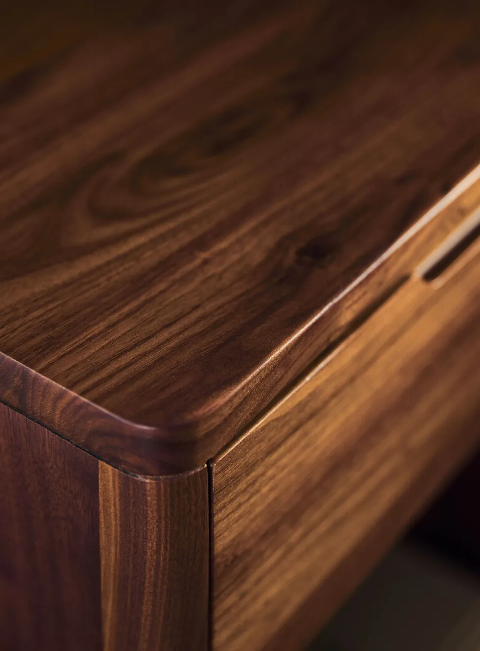 Osamu walnut wood bedside table