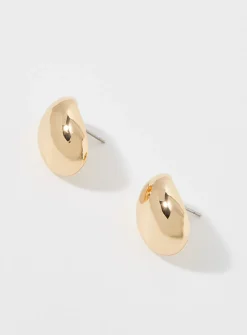 Oval dome earrings