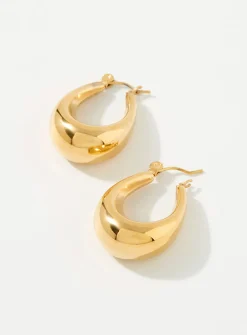 Oval domed earrings