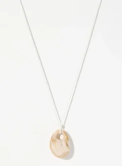 Oval pendant wrap cord choker