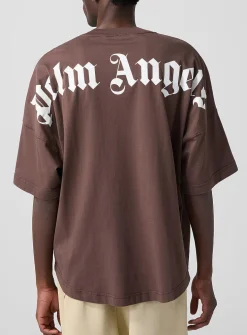 Oversized back-and-neck logo tee