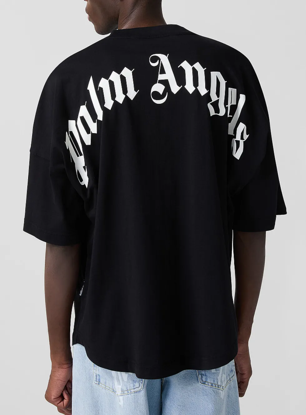 Oversized back-and-neck logo tee