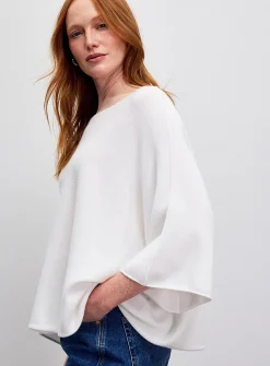 Oversized boxy-fit boat-neck sweater
