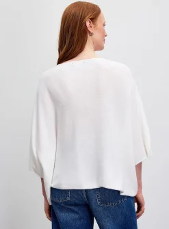 Oversized boxy-fit boat-neck sweater