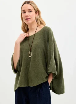 Oversized boxy-fit boat-neck sweater