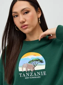 Oversized destination fleece sweatshirt