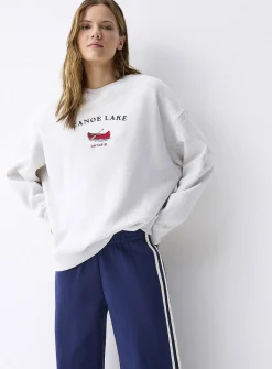 Oversized destination fleece sweatshirt