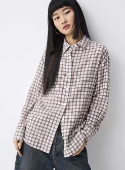 Oversized organic cotton gauze shirt