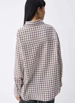 Oversized organic cotton gauze shirt