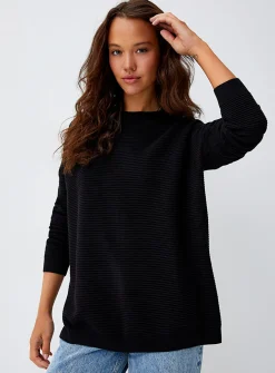 Oversized ottoman knit sweater