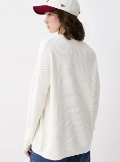 Oversized ottoman knit sweater
