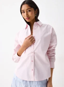 Oversized solid shirt