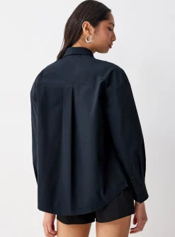 Oversized solid shirt