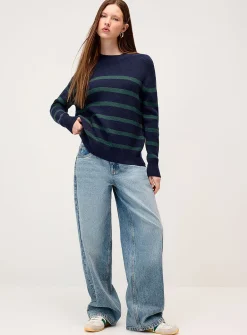 Oversized striped sweater