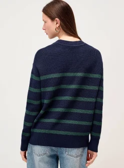 Oversized striped sweater