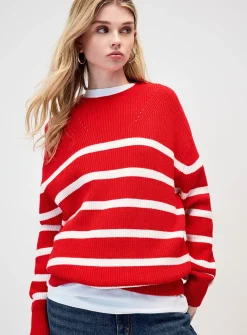 Oversized striped sweater