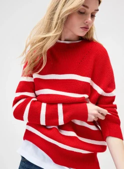 Oversized striped sweater