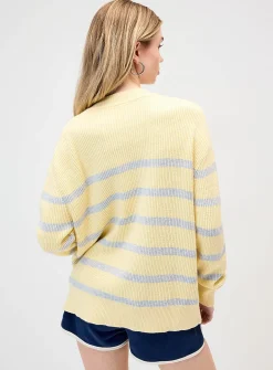 Oversized striped sweater